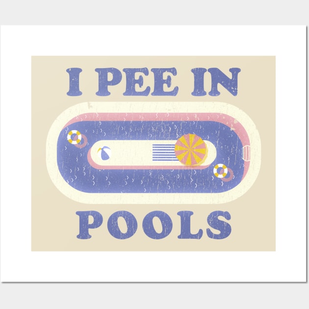 i pee in pools - pastel colour Wall Art by SUMAMARU